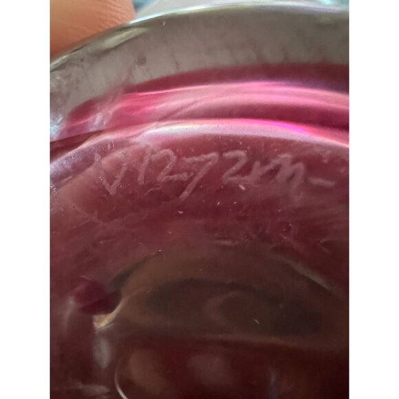 Stuart Abelman Jack-in-the-Pulpit Pulled Feather Iridescent Art Glass Vase 10" H - Picture 12 of 12